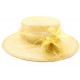 Chapeau cérémonie Ipanama en sisal Jaune ANCIENNES COLLECTIONS divers