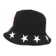 Chapeau Bob noir drapeau USA et étoiles en coton ANCIENNES COLLECTIONS divers