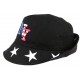 Chapeau Bob noir drapeau USA et étoiles en coton ANCIENNES COLLECTIONS divers