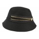 Chapeau Bob Noir fermeture eclair doré en coton ANCIENNES COLLECTIONS divers