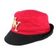 Chapeau Bob Rouge et noir NY metal dore ANCIENNES COLLECTIONS divers