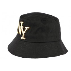 Chapeau Bob Noir NY metal dore en coton ANCIENNES COLLECTIONS divers