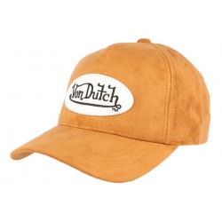 Casquette Von Dutch Cuir Marron Suede ANCIENNES COLLECTIONS divers