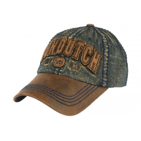 Casquette Von Dutch bleu denim visiere cuir Vern ANCIENNES COLLECTIONS divers