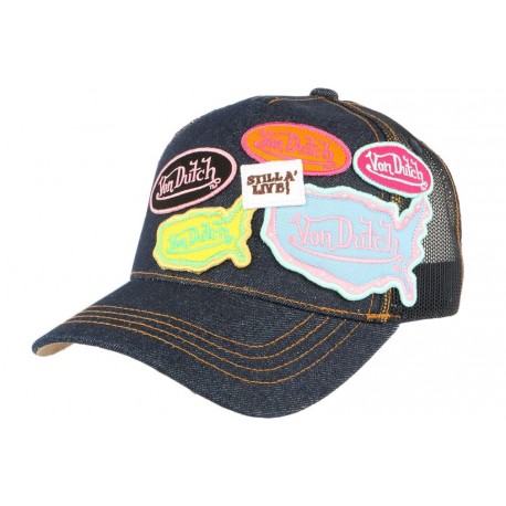 Casquette Von Dutch bleu logos fashion Asia ANCIENNES COLLECTIONS divers