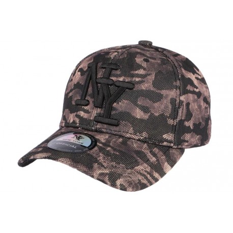 Casquette NY camouflage marron et noir Colny ANCIENNES COLLECTIONS divers