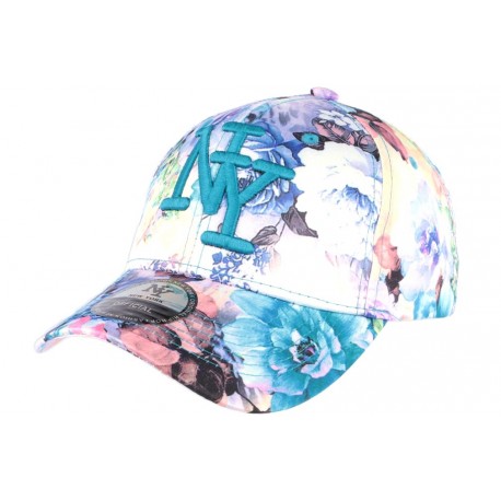 Casquette NY bleue baseball à fleurs Spring ANCIENNES COLLECTIONS divers