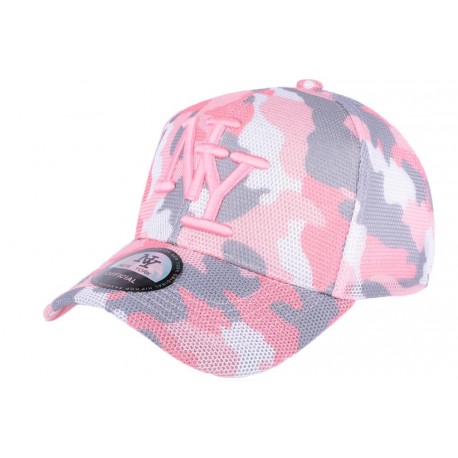 Casquette NY militaire rose et grise Bossy ANCIENNES COLLECTIONS divers
