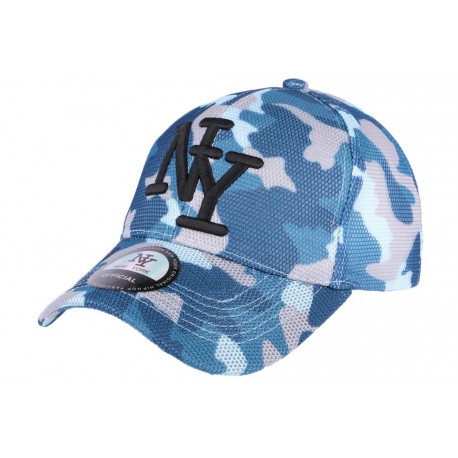 Casquette NY militaire bleu et grise Bossy ANCIENNES COLLECTIONS divers