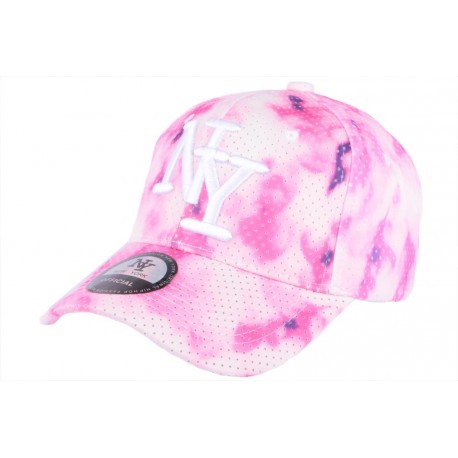 Casquette enfant rose et blanche tie dye sweat 7 à 12 ans ANCIENNES COLLECTIONS divers