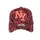 Casquette NY noire et rose fluo fashion Spider ANCIENNES COLLECTIONS divers