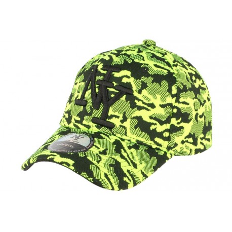 Casquette NY militaire jaune fluo fashion Kalrov ANCIENNES COLLECTIONS divers