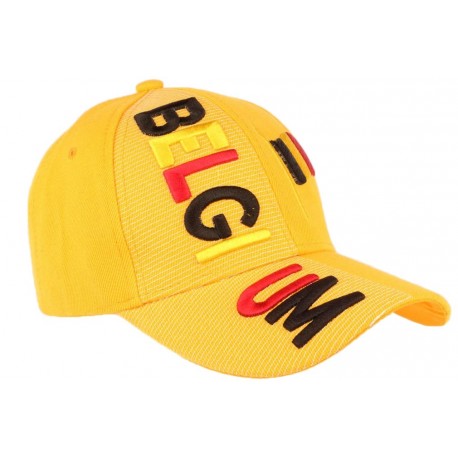 Casquette Belgique jaune noire rouge drapeau Belge ANCIENNES COLLECTIONS divers