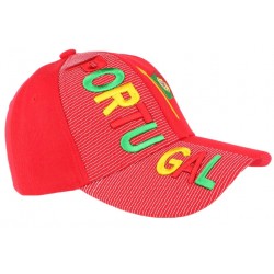 Casquette Portugal rouge verte et jaune drapeau Portugais CASQUETTES PAYS