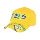 Casquette Bresil Foot jaune verte et bleu CASQUETTES PAYS