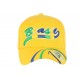 Casquette Bresil Foot jaune verte et bleu CASQUETTES PAYS