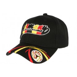 Casquette Allemagne Football noire rouge et jaune CASQUETTES PAYS