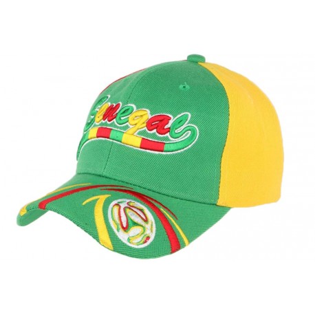 Casquette Senegal Football verte, jaune et rouge ANCIENNES COLLECTIONS divers