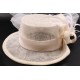 Chapeau mariée Stella en sisal écru + voile ANCIENNES COLLECTIONS divers