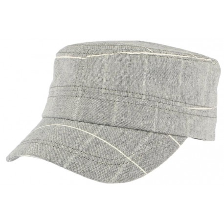 Casquette militaire grise rayures blanches Aincy CASQUETTES Léon montane