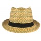 Chapeau trilby paille verte et beige Movy CHAPEAUX Léon montane