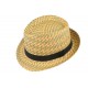 Chapeau trilby paille verte et beige Movy CHAPEAUX Léon montane