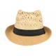 Chapeau trilby paille naturel et marron Dakman CHAPEAUX Léon montane