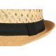 Chapeau trilby paille naturel et marron Dakman CHAPEAUX Léon montane