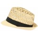 Chapeau trilby paille beige naturelle Dakman CHAPEAUX Léon montane