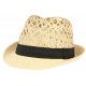 Chapeau trilby paille beige naturelle Dakman CHAPEAUX Léon montane