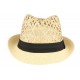 Chapeau trilby paille beige naturelle Dakman CHAPEAUX Léon montane