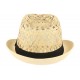 Chapeau trilby paille beige naturelle Dakman CHAPEAUX Léon montane