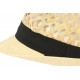 Chapeau trilby paille beige naturelle Dakman CHAPEAUX Léon montane