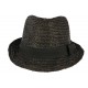 Petit chapeau paille noire raphia Valman CHAPEAUX Léon montane