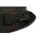 Petit chapeau paille noire raphia Valman CHAPEAUX Léon montane