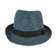 Petit chapeau paille bleue raphia Valman CHAPEAUX Léon montane