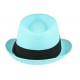 Petit chapeau de paille bleu ciel fait main Lordman ANCIENNES COLLECTIONS divers