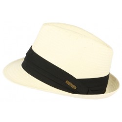 Petit chapeau paille blanc casse fait main Lordman ANCIENNES COLLECTIONS divers