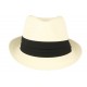 Petit chapeau paille blanc casse fait main Lordman ANCIENNES COLLECTIONS divers