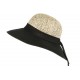 Chapeau paille femme noir et blanc Elysie ANCIENNES COLLECTIONS divers