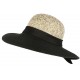 Chapeau paille femme noir et blanc Elysie ANCIENNES COLLECTIONS divers