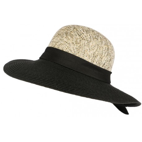 Chapeau paille femme noir et blanc Elysie ANCIENNES COLLECTIONS divers