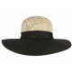 Chapeau paille femme noir et blanc Elysie ANCIENNES COLLECTIONS divers