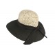 Chapeau paille femme noir et blanc Elysie ANCIENNES COLLECTIONS divers