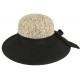 Chapeau paille femme noir et blanc Elysie ANCIENNES COLLECTIONS divers