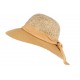 Chapeau paille femme beige et blanc Elysie ANCIENNES COLLECTIONS divers