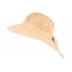 Chapeau paille femme rose et beige Elysie ANCIENNES COLLECTIONS divers
