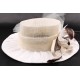 Chapeau mariée Bulle en sisal ecru et marron ANCIENNES COLLECTIONS divers