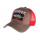 Casquette Von Dutch grise et rouge California Square CASQUETTES VON DUTCH