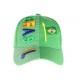 Casquette Bresil verte et jaune drapeau Bresilien CASQUETTES PAYS